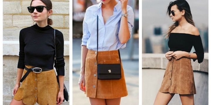 5 Autumn Outfits for People Living in Warm Countries Suede skirts